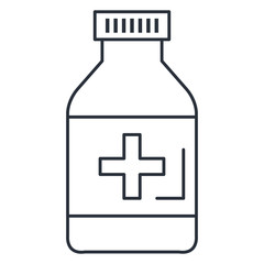 bottle drugs isolated icon vector illustration design