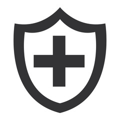 Fototapeta premium shield with cross icon vector illustration design