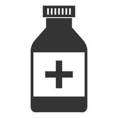 bottle drugs isolated icon vector illustration design