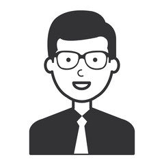 elegant businessman avatar character vector illustration design