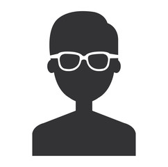 young man shirtless avatar character vector illustration design