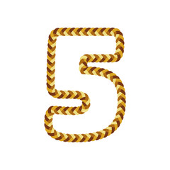 5 Braid Letter Logo Icon Design