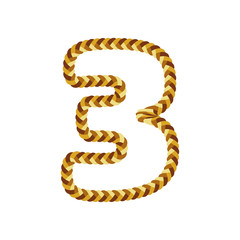 3 Braid Letter Logo Icon Design