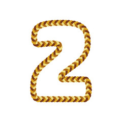 Obraz premium 2 Braid Letter Logo Icon Design