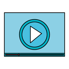 media player template icon vector illustration design
