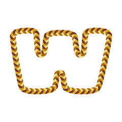 W Braid Letter Logo Icon Design