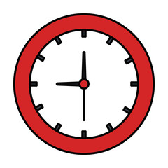 time clock isolated icon vector illustration design