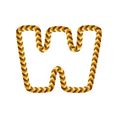 W Braid Letter Logo Icon Design