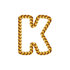 K Braid Letter Logo Icon Design