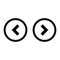 left and right button isolated vector