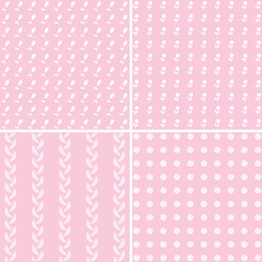 Floral vintage pattern set.