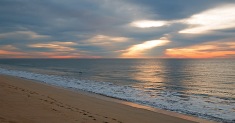 Fototapeta na wymiar Sunrise on beach in San Jose Del Cabo in Baja California Mexico