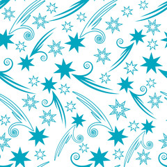 Starry Creative Pattern, Children's Seamless Funny Background, Creative Fashion fabric Design for Babies and little Kids