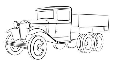 Sketch of old truck.