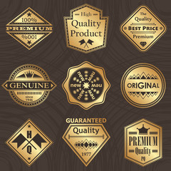 Vector set of golden labels