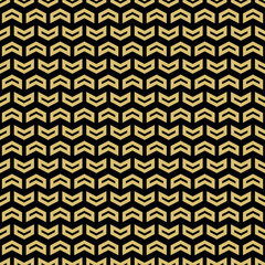 Geometric pattern with golden arrows. Geometric modern ornament. Seamless abstract background