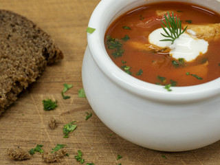 Suppentasse mit Borscht