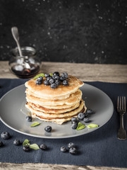 fluffy blueberry pancakes