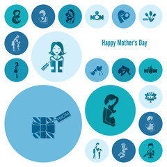 Happy Mothers Day Icons