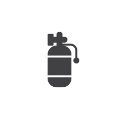 Obraz premium Air tank vector icon. filled flat sign for mobile concept and web design. Diving cylinders simple solid icon. Symbol, logo illustration. Pixel perfect vector graphics