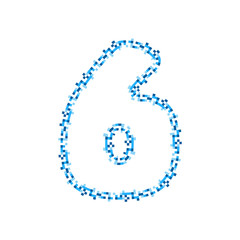 6 Pixel Letter Logo Icon Design