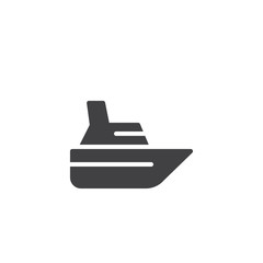 Speed boat vector icon. filled flat sign for mobile concept and web design. Ship simple solid icon. Symbol, logo illustration. Pixel perfect vector graphics