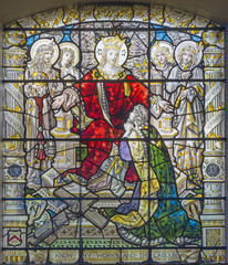 LONDON, GREAT BRITAIN - SEPTEMBER 15, 2017: The resurrected Jesus the King and among the angels on...