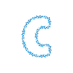 C Pixel Letter Logo Icon Design