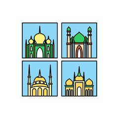 mosque icon illustration