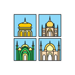 Obraz premium mosque icon illustration