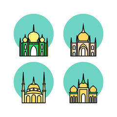 mosque icon illustration
