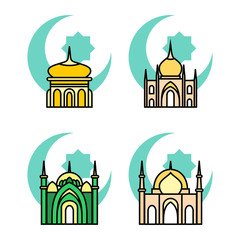mosque icon illustration