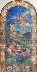 Fototapeta na wymiar LONDON, GREAT BRITAIN - SEPTEMBER 17, 2017: The modern painting of prayer of Jesus in Gethsemane garde in St. Peter Italian church by Lurati (1932).