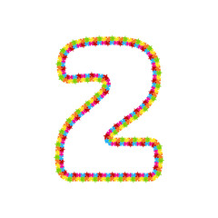 2 Puzzle Letter Logo Icon Design