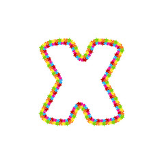 X Puzzle Letter Logo Icon Design
