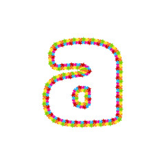 A Puzzle Letter Logo Icon Design