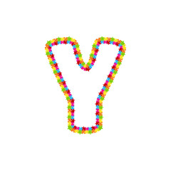 Y Puzzle Letter Logo Icon Design
