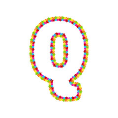 Q Puzzle Letter Logo Icon Design
