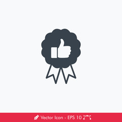 Thumb Badge Icon / Vector