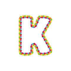 K Puzzle Letter Logo Icon Design