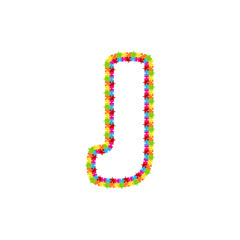 J Puzzle Letter Logo Icon Design