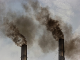 industrial smoke from chimney