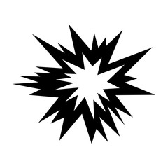 Explosion vector symbol (on white background)