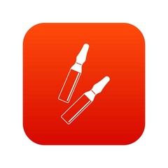 Iodine sticks icon digital red