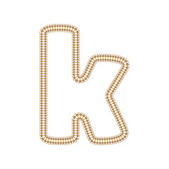 K Sewing Letter Logo Icon Design