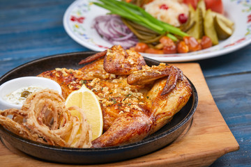 roasted chicken with sauce