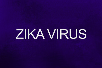 Zika virus on ultra violet background