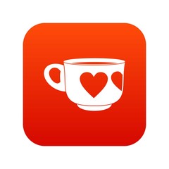 Cup icon digital red