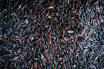 Rice berry , Thai organic black rice background