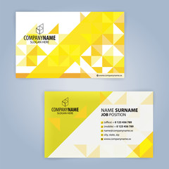 Yellow and White modern business card template, Illustration Vector 10